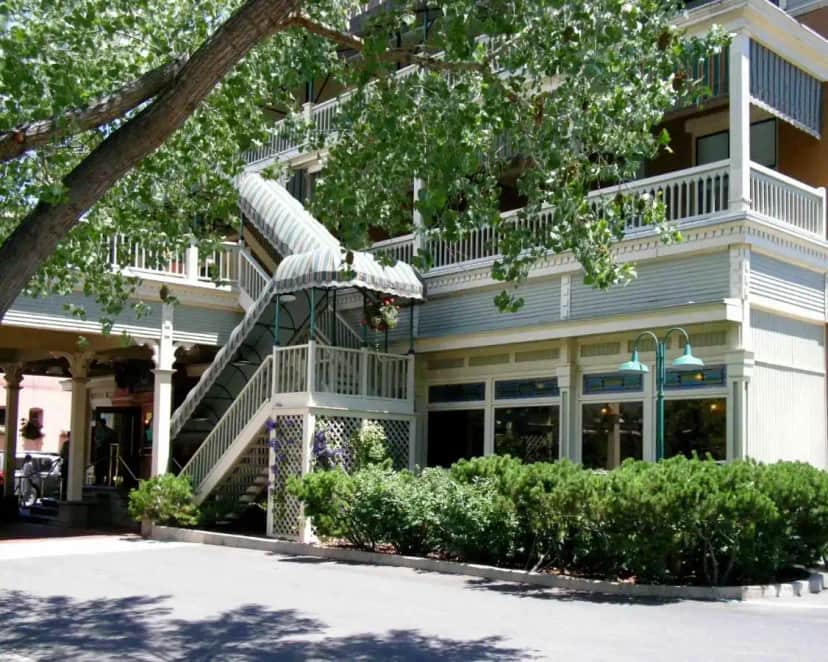 a building with a water hose in front of it at General Palmer Hotel in Durango