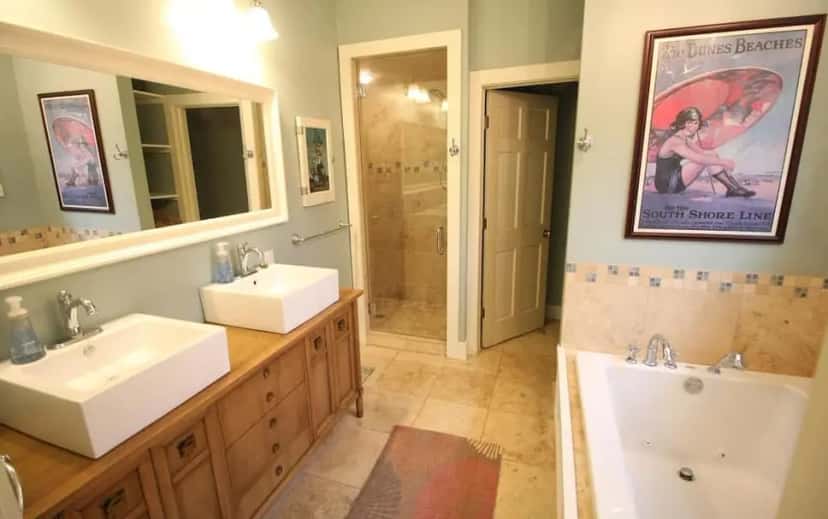 In-room hot tub at Goldberry Woods in Union Pier, MI