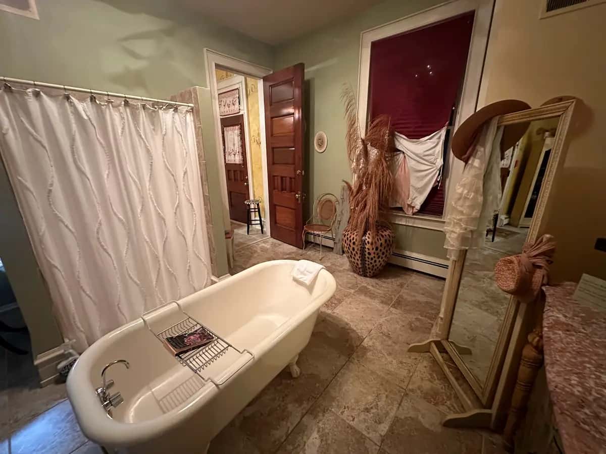 Deep soaking bathtub at Grace Manor Bed and Breakfast