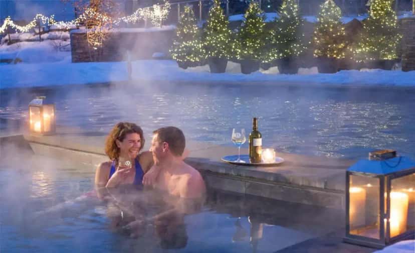 In-room hot tub at Green Mountain Inn in Stowe, VT