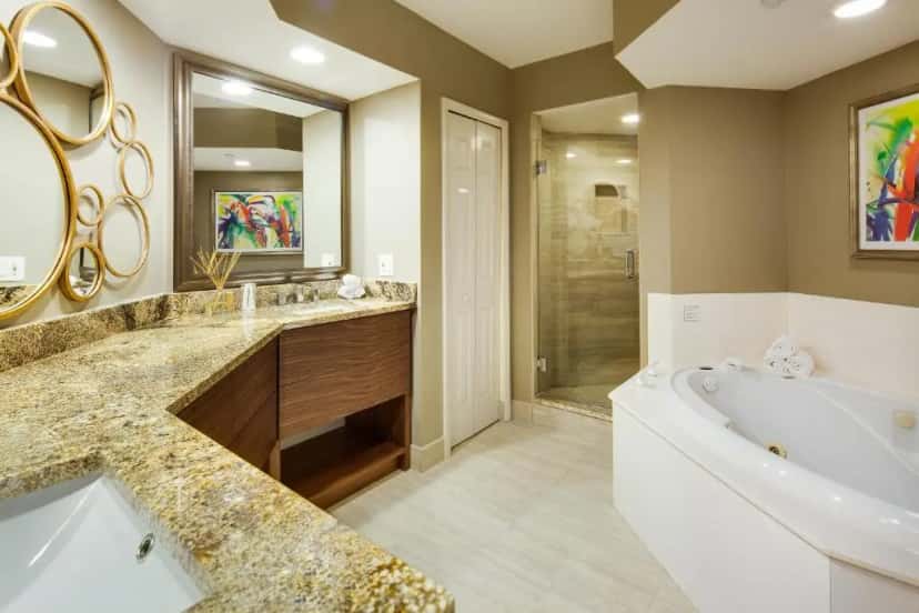 In-room hot tub at Gullwing Beach Resort in Fort Myers Beach, FL