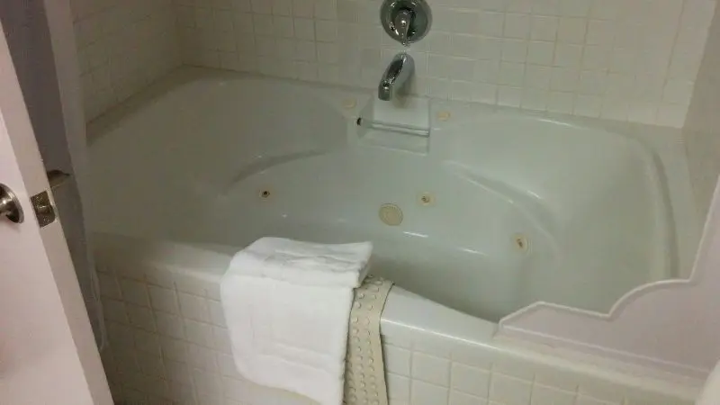 In-room hot tub at Half Moon Bay Lodge in Half Moon Bay, CA