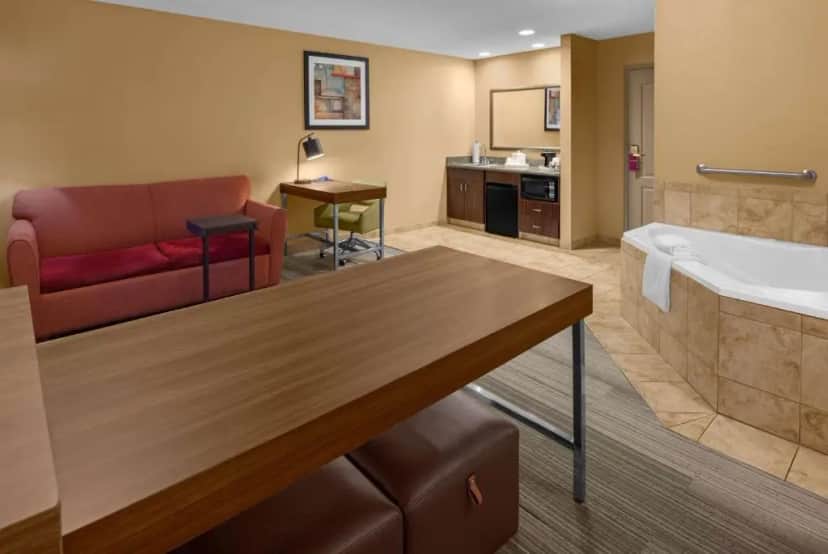 Private in-room jacuzzi tub in the King Studio Suite with Whirlpool - Non-Smoking at Hampton Inn & Suites Banning-Beaumont