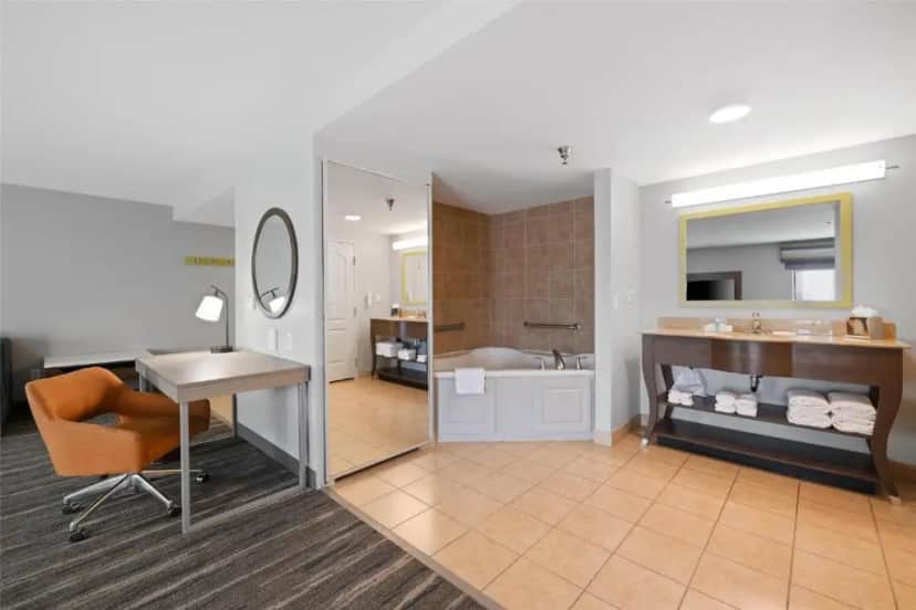 Private in-room jacuzzi tub in the King Studio Suite with Whirlpool - Non-Smoking at Hampton Inn & Suites Madera