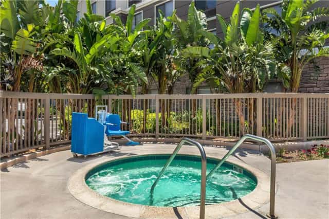 Shared outdoor hot tub