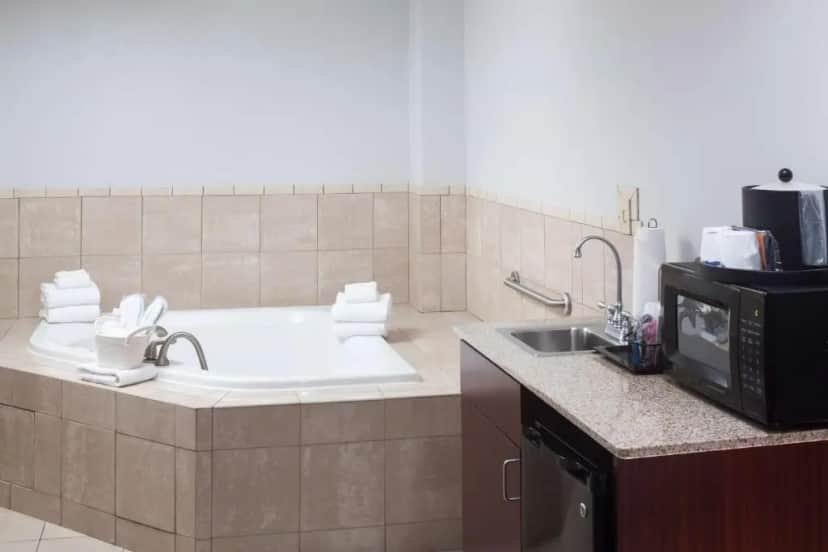 Private in-room jacuzzi tub in the King Studio Suite with Whirlpool - Non-Smoking at Hampton Inn & Suites Oklahoma City-Bricktown