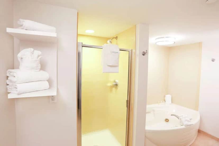 Private in-room jacuzzi tub in the King Studio Suite with Whirlpool - Non-Smoking at Hampton Inn & Suites Tampa-Wesley Chapel