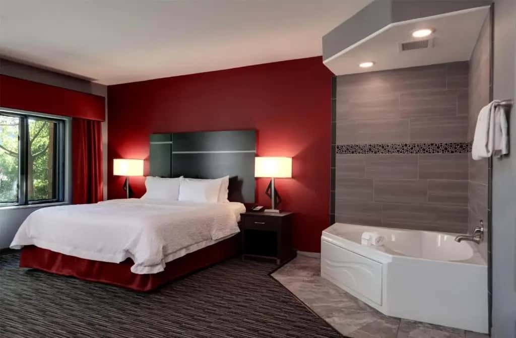 Private in-room jacuzzi tub in the King Studio Suite with Whirlpool at Hampton Inn & Suites Temecula