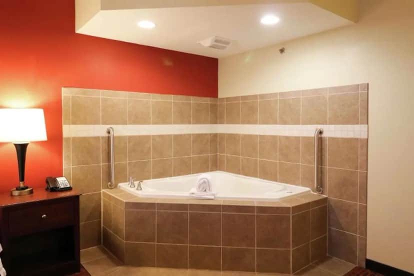 Private in-room jacuzzi tub in the King Room with Spa Bath at Hampton Inn Columbus-South