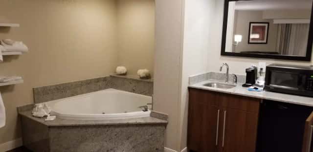 Private in-room hot tub