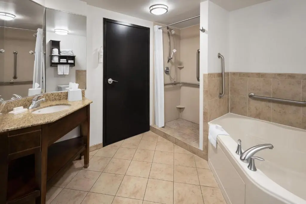 Private in-room jacuzzi tub in the One-Bedroom King Suite with Whirlpool - Non-Smoking at Hampton Inn Gettysburg