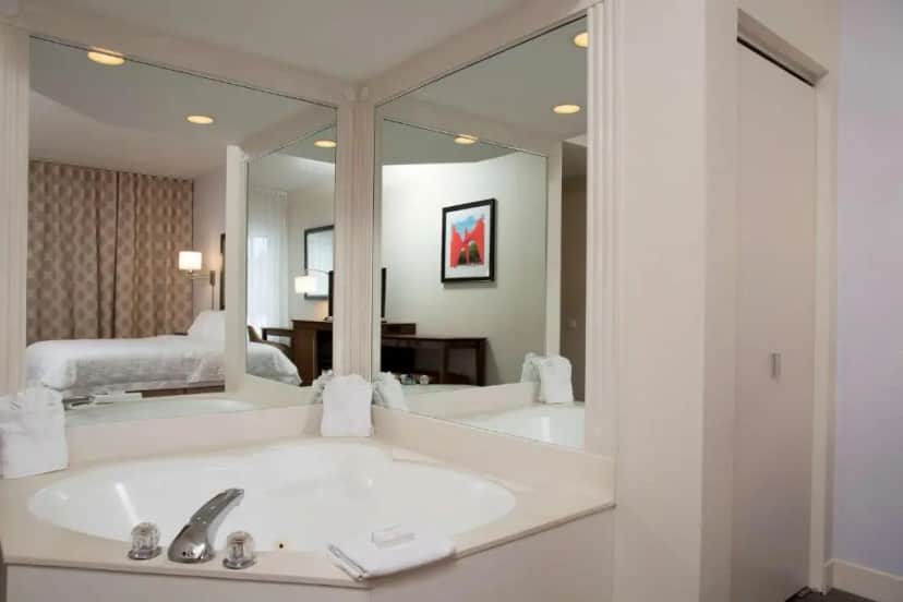 Private in-room jacuzzi tub in the King Room with Spa Bath at Grand Rapids Inn