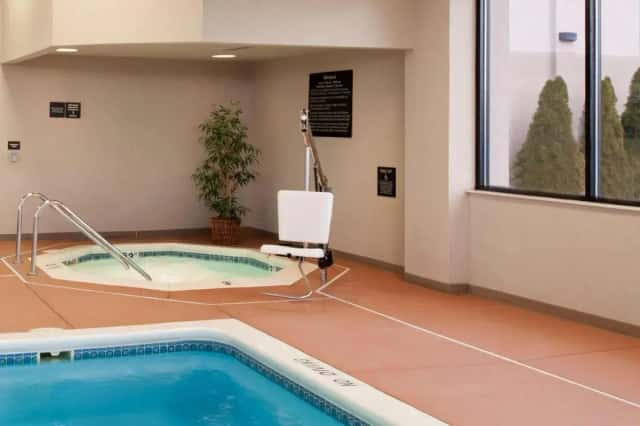 Private in-room hot tub at Hampton Inn Muskegon