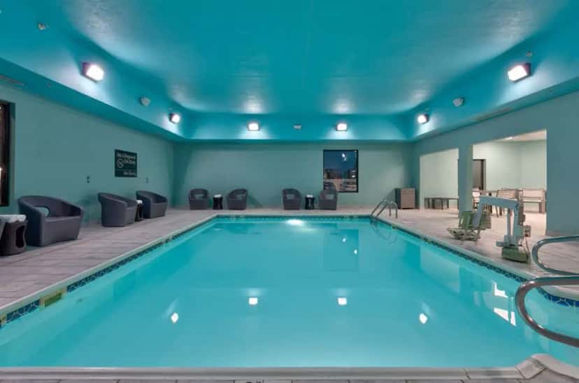 Shared indoor hot tub at Hampton Inn Norfolk in Norfolk, NE