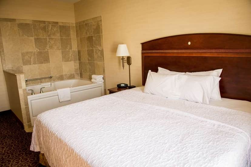 Private in-room jacuzzi tub at Hampton Inn Plover-Stevens Point
