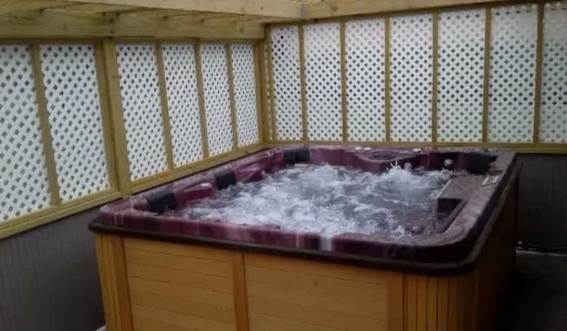 In-room hot tub at Hawksbill House in Luray, VA