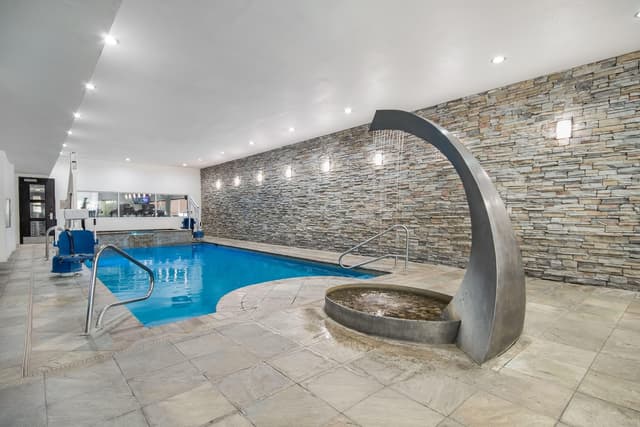 Shared indoor hot tub