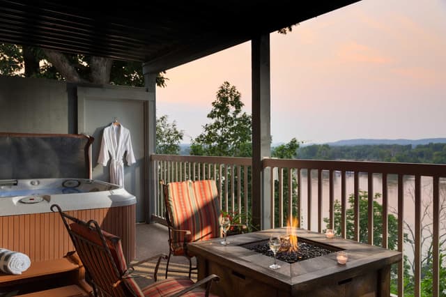 Private outdoor hot tub