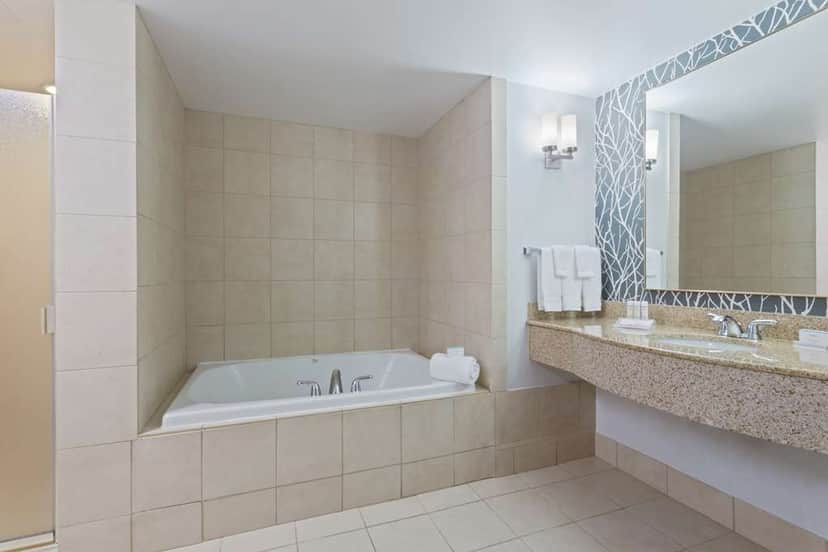 Private in-room jacuzzi tub at Hilton Garden Inn Annapolis
