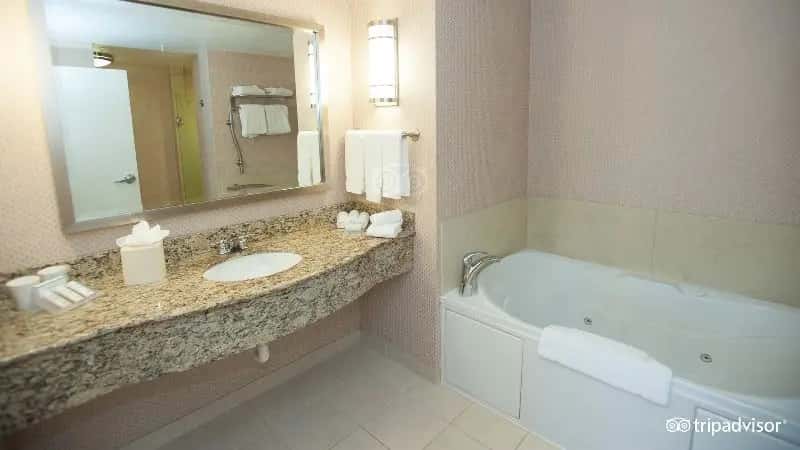 In-room hot tub at Hilton Garden Inn Arlington Shirlington in Arlington, VA