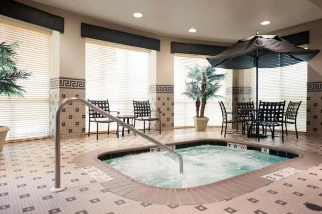 Private in-room hot tub at Hilton Garden Inn Columbus/Edinburgh