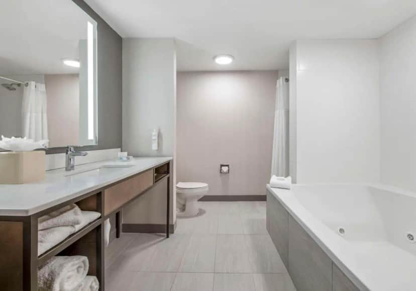 Private in-room jacuzzi tub in the King Room with Spa Bath at Hilton Garden Inn Dallas/Allen