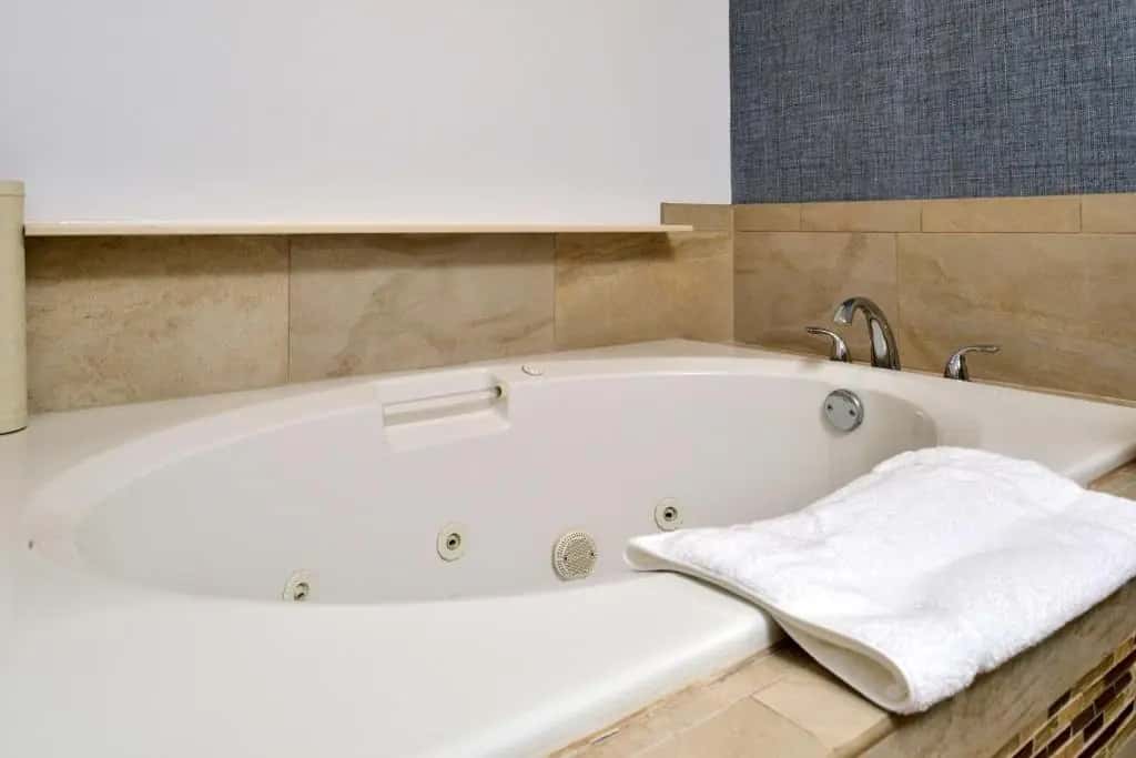 Private in-room jacuzzi tub in the King Room with Whirlpool at Hilton Garden Inn Napa