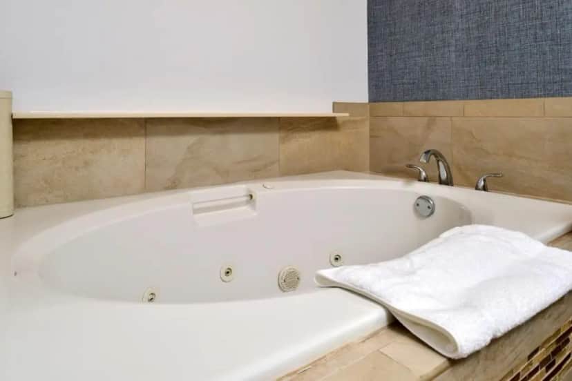 Private in-room jacuzzi tub in the King Room with Whirlpool at Hilton Garden Inn Napa