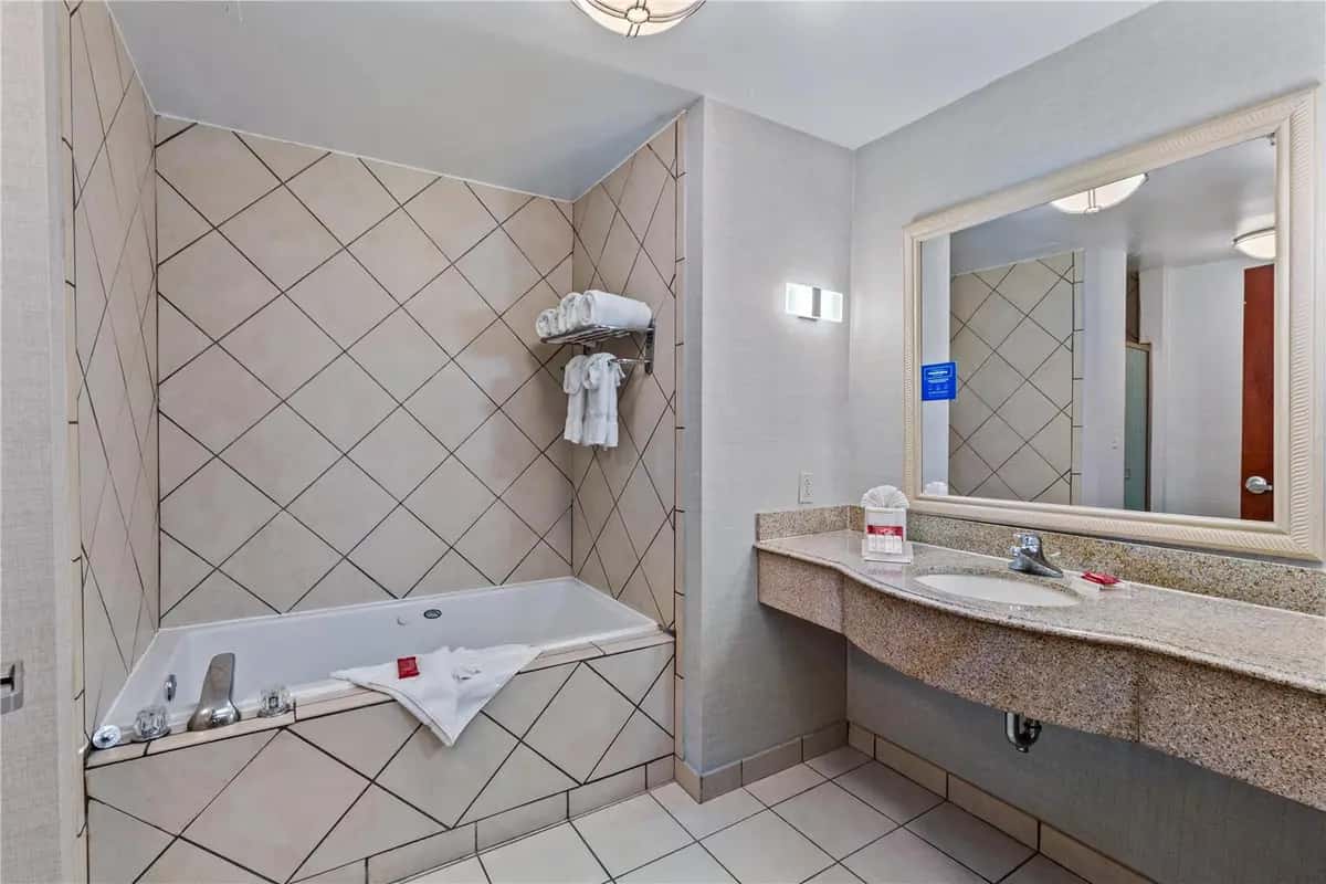 Private in-room jacuzzi at Hilton Garden Inn Starkville