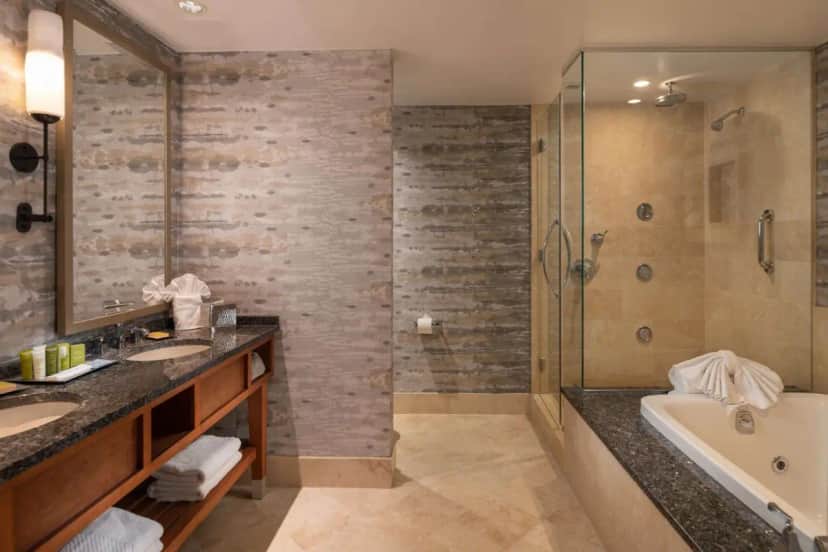 Private in-room jacuzzi tub in the King Room with Spa Bath at Hilton Lexington Downtown