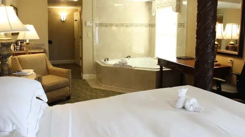 In-room hot tub at Hilton St. Augustine Historic Bayfront in St. Augustine, FL