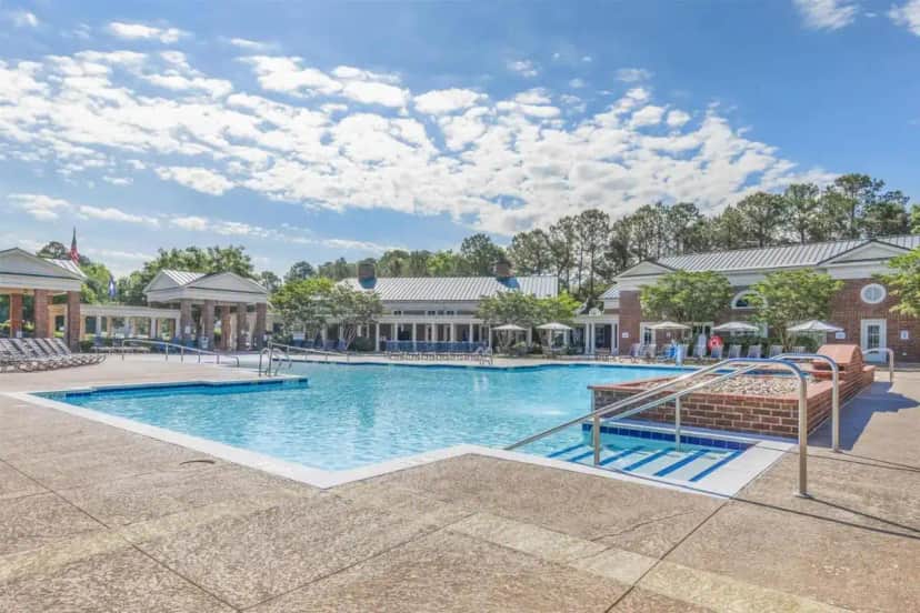 an image of a swimming pool at a resort at Hilton Vacation Club Greensprings Williamsburg in Williamsburg