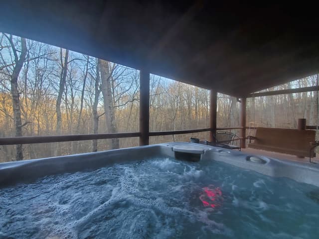 Private outdoor hot tub