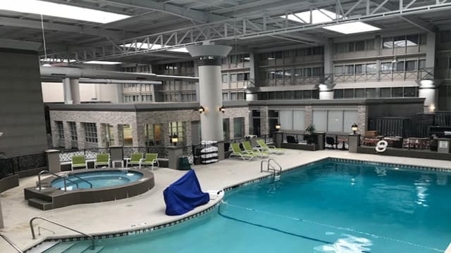 Shared indoor hot tub