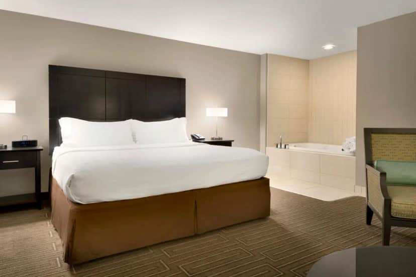 Private in-room jacuzzi tub in the King Suite With Spa Bath at Holiday Inn & Suites Duluth-Downtown