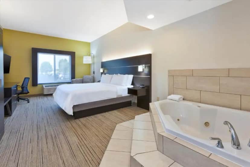 Private in-room jacuzzi tub in the King Suite at Holiday Inn Express & Suites Cleveland-richfield By IHG
