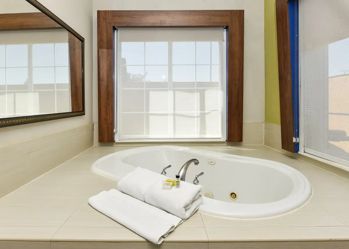 Private in-room jacuzzi tub at Holiday Inn Express & Suites Corona By IHG