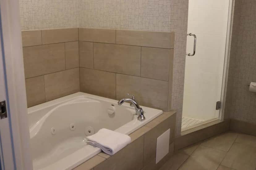 Private in-room jacuzzi tub in the King Room with Jetted Tub at Holiday Inn Express & Suites El Dorado Hills