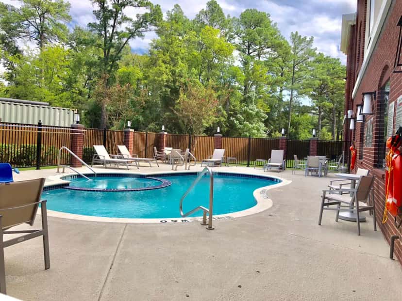 Shared outdoor hot tub at Holiday Inn Express & Suites Longview South I-20, an IHG hotel in Longview, TX