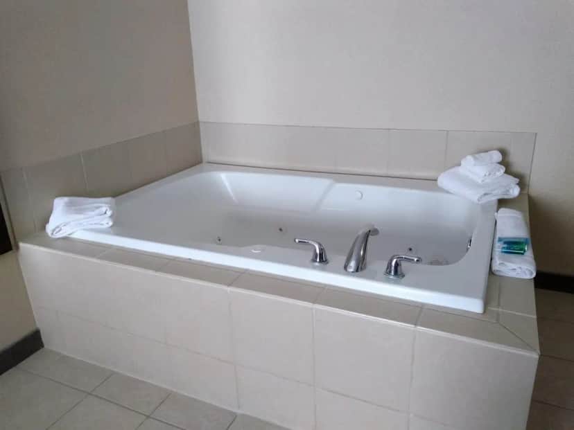 Private in-room jacuzzi tub at Holiday Inn Express & Suites Waterford By IHG