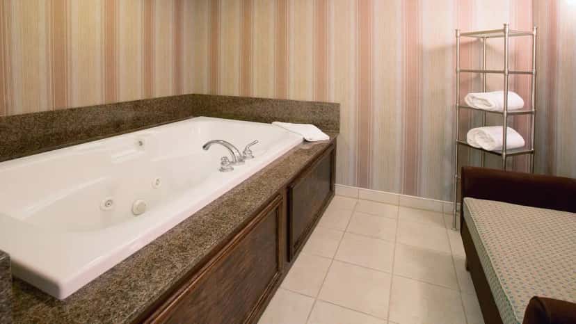 In-room hot tub at Holiday Inn Express Indianapolis Airport, an IHG Hotel in Plainfield, IN