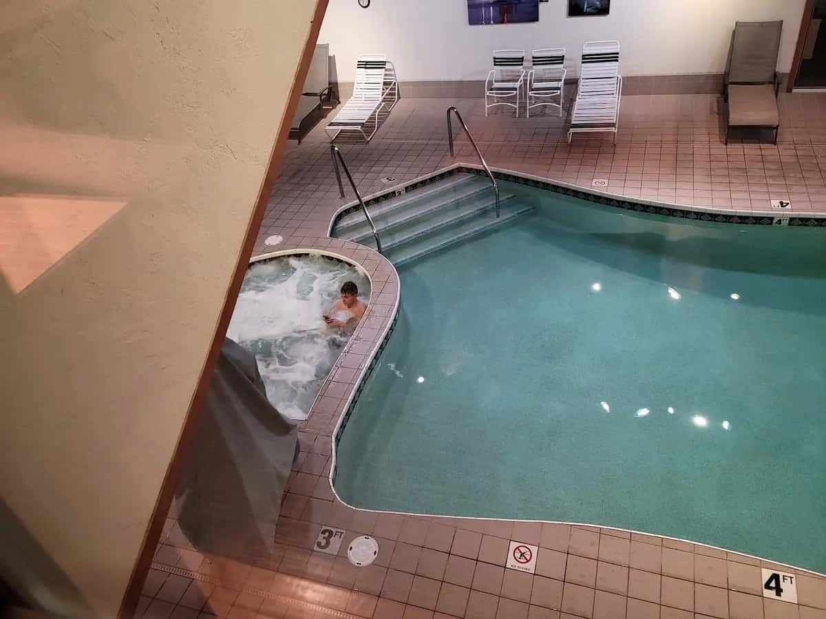 Shared indoor hot tub at Homestead Suites