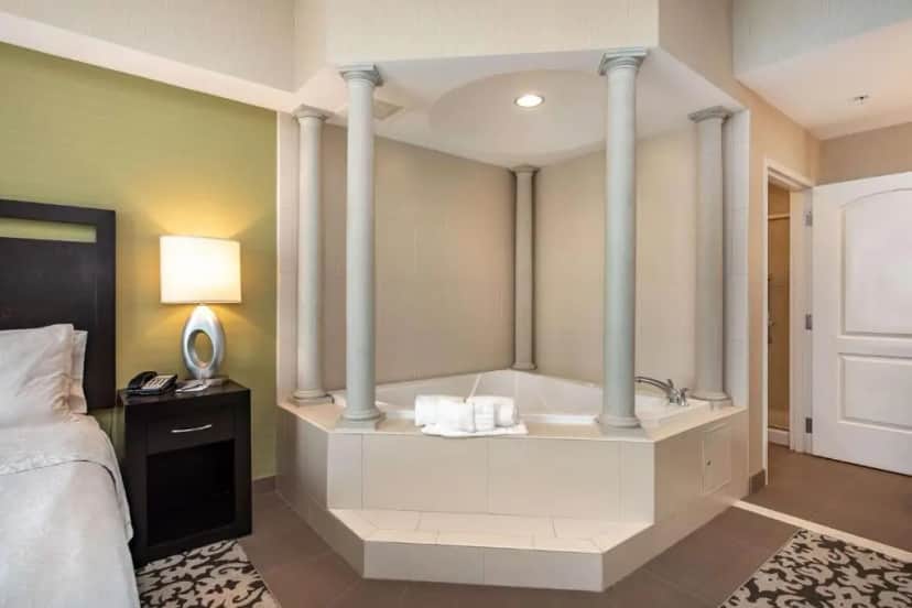 Private in-room jacuzzi tub in the Two-Bedroom Suite with Hot Tub at Homewood Suites by Hilton Oxnard/Camarillo