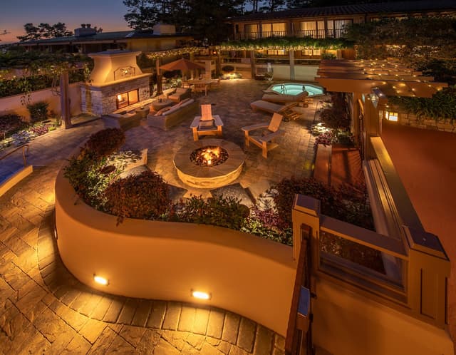 Shared outdoor hot tub