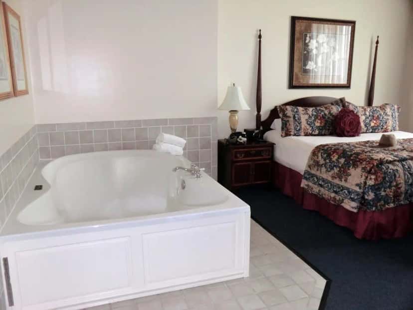 In-room hot tub at Hotel at Old Town in Wichita, KS