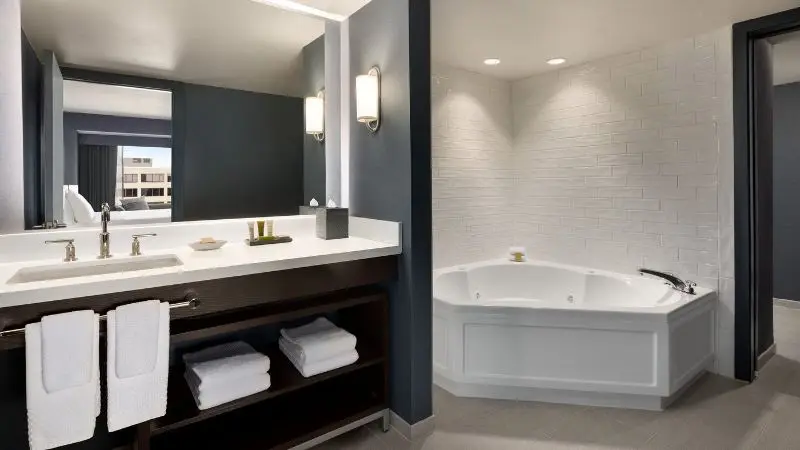 In-room hot tub at Hotel Champlain Burlington, Curio Collection by Hilton in Burlington, VT