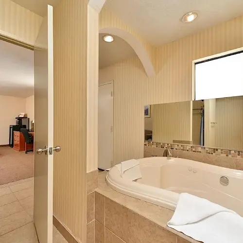 Private in-room jacuzzi tub at Hotel Hacienda at Ontario Ranch