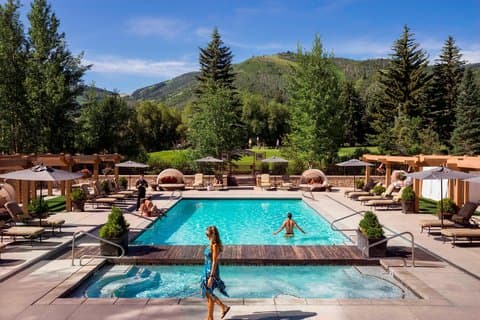 Shared outdoor hot tub