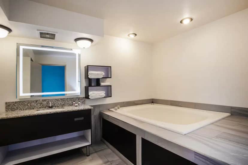 Private in-room jacuzzi tub at Howard Johnson by Wyndham Blackwood Near Philadelphia