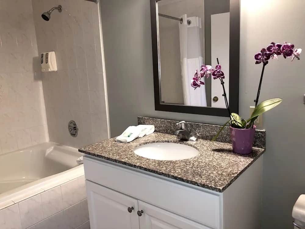 Private in-room jacuzzi tub in the Room, 1 Queen Bed, Jetted Tub at Hyannis Plaza Hotel, Massachusetts
